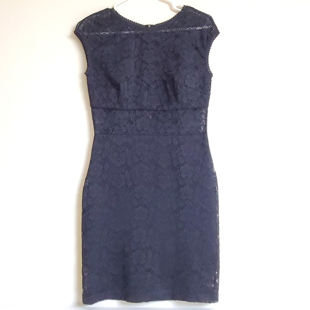 Guess black lace mini dress sz M